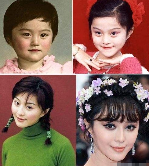 明星童年照片曝光,胡歌居然是"小胖墩",而她小时候像混血美女