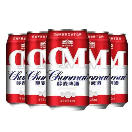 百威英博 雁荡山啤酒 醇麦 330ml(24罐)整箱装