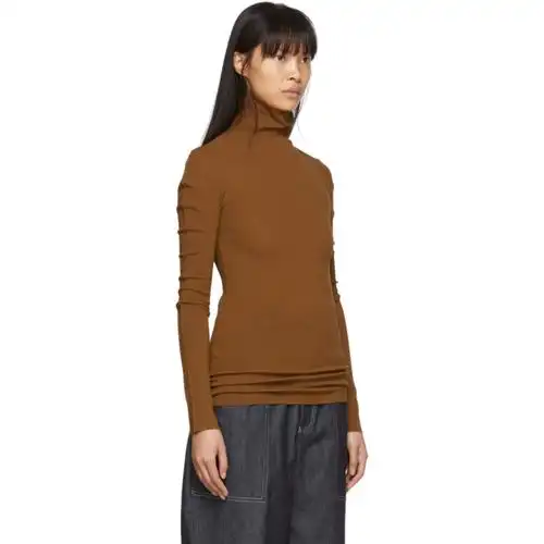 issey miyake 棕色 baguette 高领衫 in 43 lgtbrown | modesens