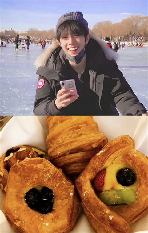 有种少叫男星的早饭,肖战四个小面包算多的,而他只吃一个饺子!