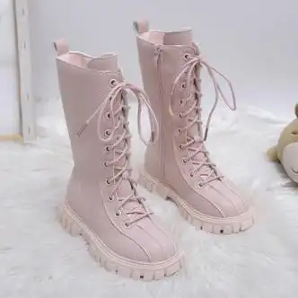 tezimyt品牌童装女童靴子长靴秋冬新款炸街走秀骑士靴小女孩洋气不