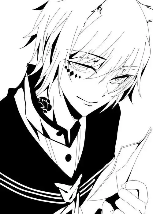 黑白线稿/动漫/k/橡皮章素材