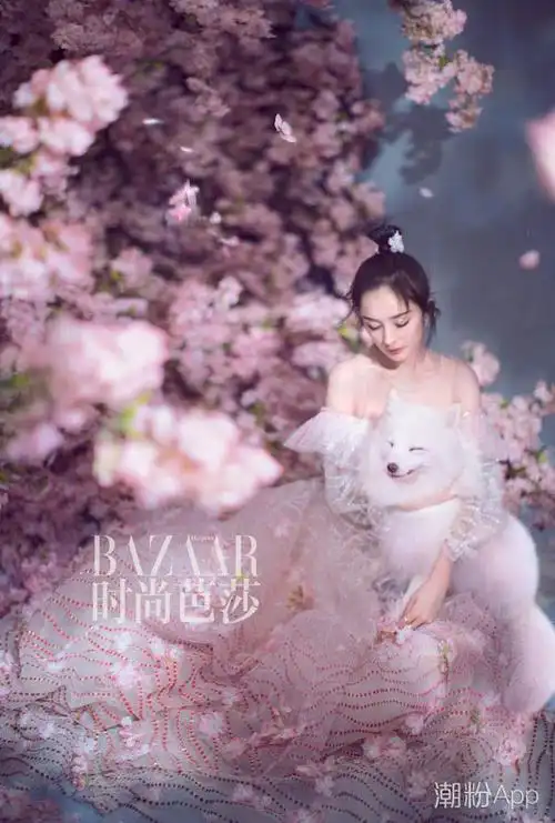 杨幂最新时尚芭莎封面大片 十里桃花美艳动人