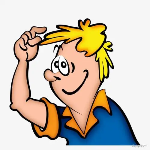 头发卡通立绘白头发男孩金色头发丝头发头发png9头发洗碗10红色头发的