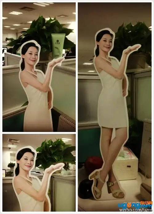 优资莱代言人最新立牌(袁姗姗)