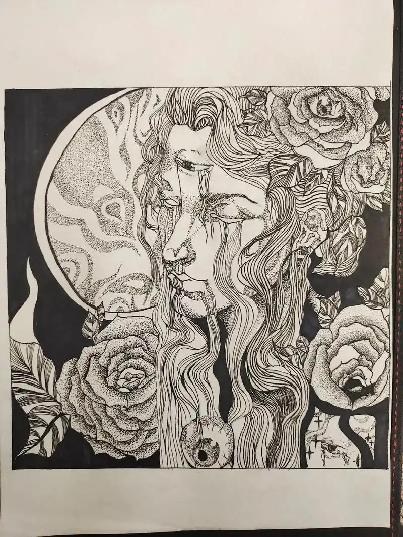 创意手绘#点线面构成 #热门推荐 点线面创意手绘感谢多多点 - 抖音