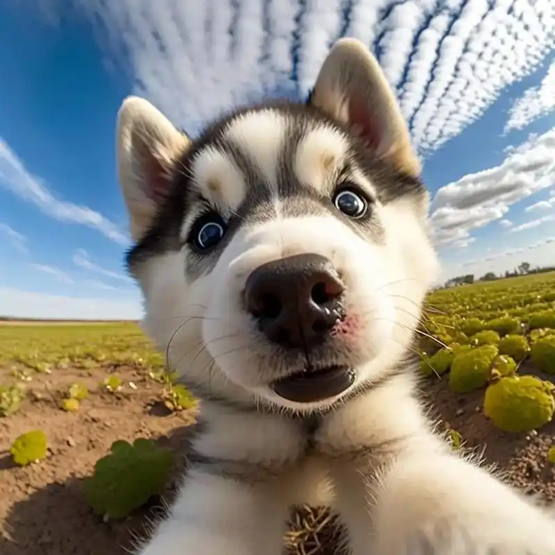 原来哈士奇小时候这么可爱,这头像绝绝子.如果你也是单身狗,建 - 抖音