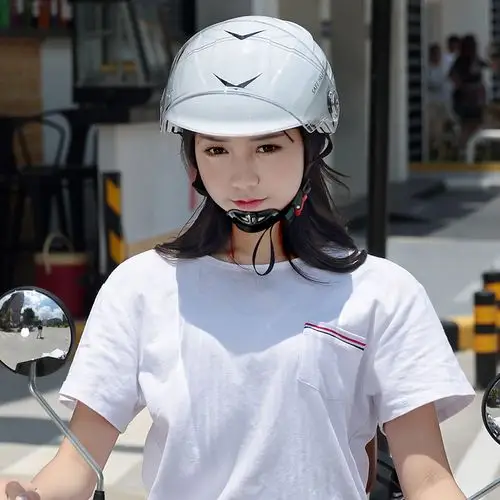 哈莫电动摩托车头盔女电瓶男安全帽女士四季头灰轻便冬季可爱韩版