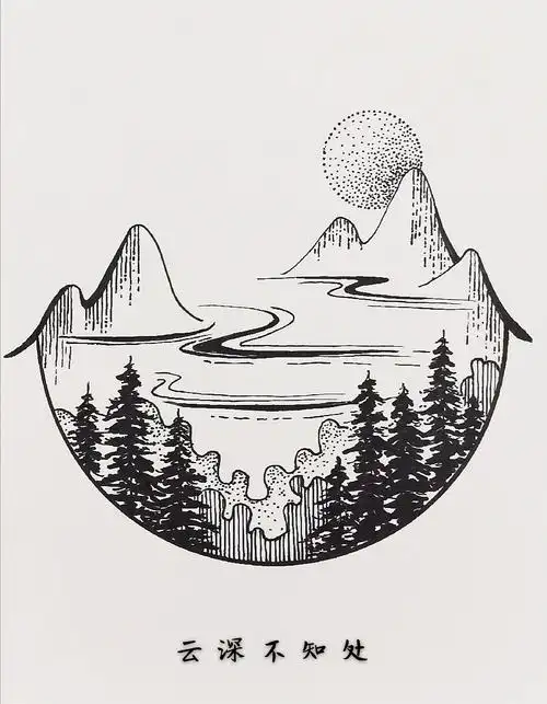 黑白画——画中有诗