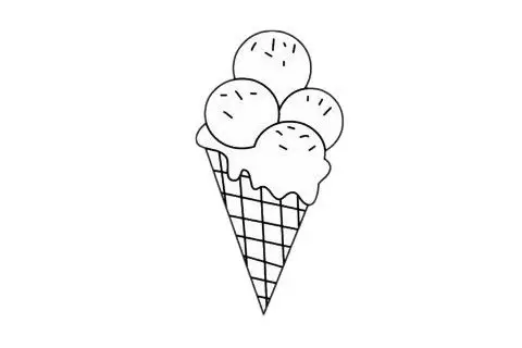 冰激凌球简笔画简单画法步骤教程