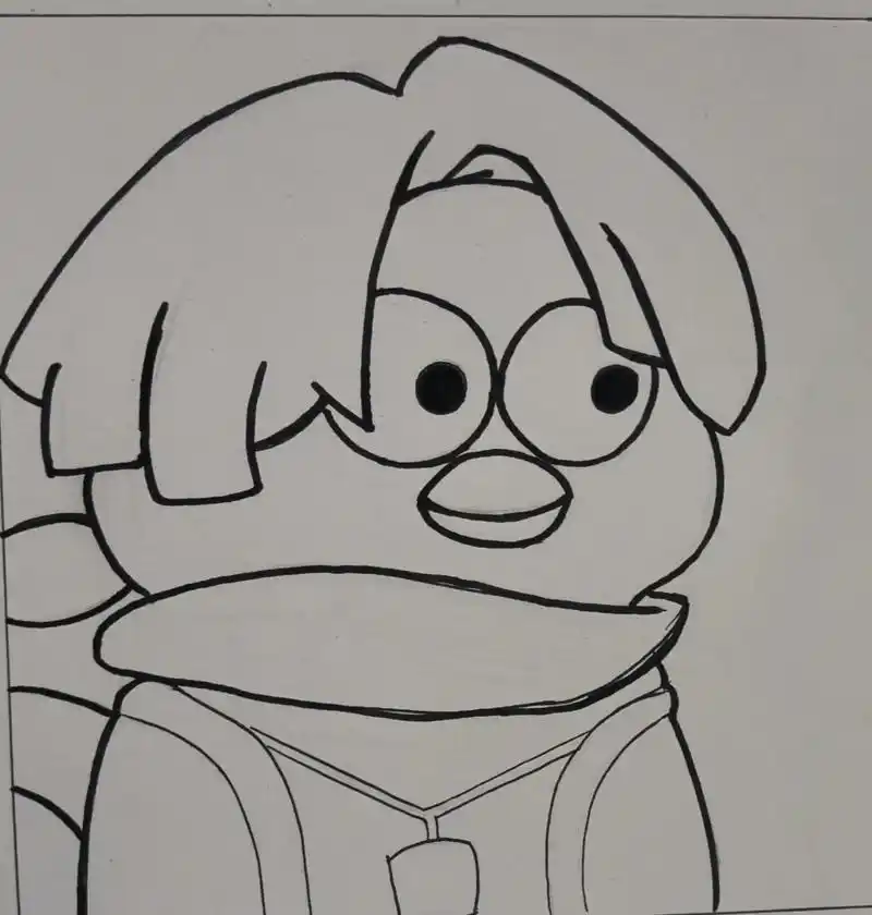 简单画一个坤坤.#ikun #ikun头像 - 抖音