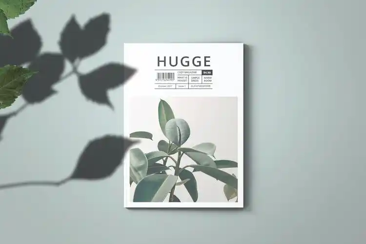 绿植杂志素材模板素材展示hugge magazine template-设计口袋