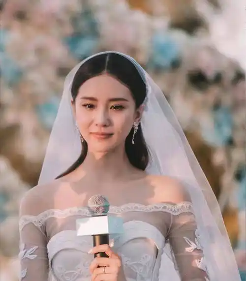 张柏芝和谢霆锋好像没有婚纱照流出但是她自己身穿婚纱的照片比较多20