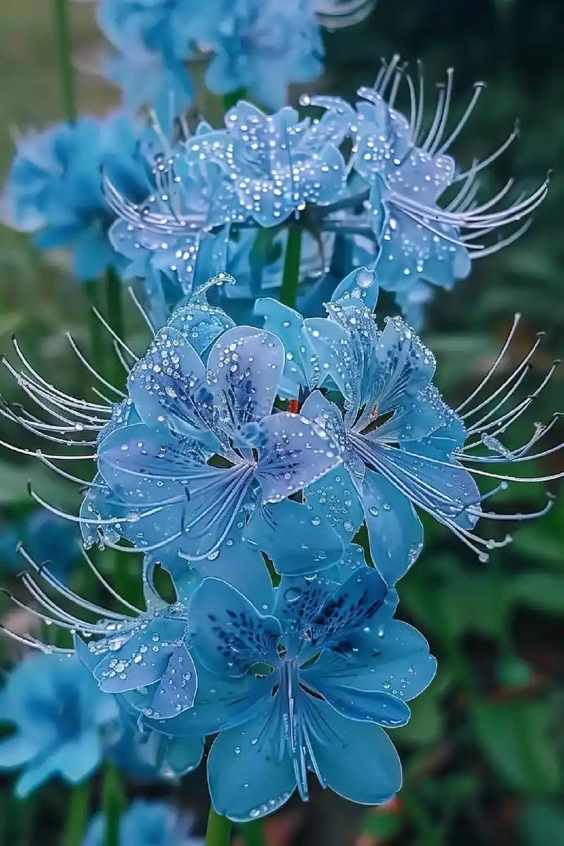 蓝色彼岸花花语:独特 神秘 梦幻 冷静 .蓝色彼岸花花语:独 - 抖音