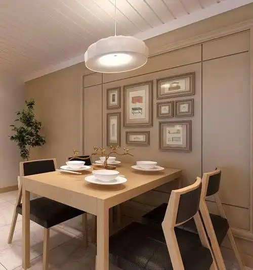 现代简约二居室餐厅背景墙装修效果图