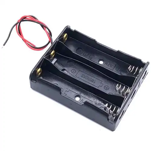 3节18650电池盒三节并联3.7v带线并联锂电池座18650充电盒电池盒