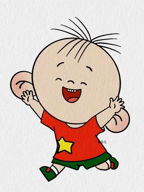 简笔画大耳朵图图正在向你索要拥抱