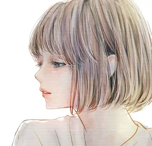ボブ横颜女の子的pixiv人物侧脸插画图片