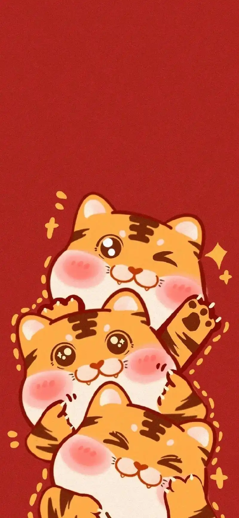 微博上搜的无水印小老虎壁纸2022虎虎生威呀