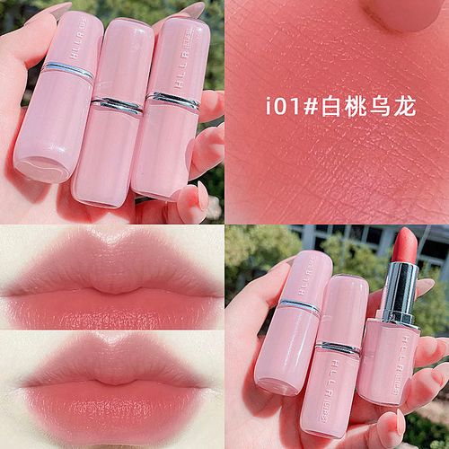 推荐口红女学生滋润防水平价小众品牌黄皮素颜白桃乌龙唇膏