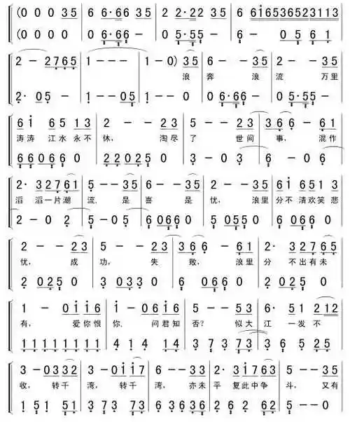 看一下上海滩的谱曲急需歌曲上海滩钢琴数字简谱