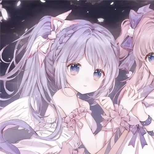 卡通动漫闺蜜头像双人二人可爱