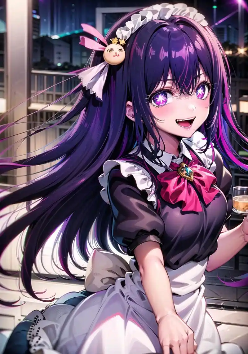 女仆装星野[滑稽]  #二次元