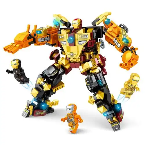 乐高钢铁侠拼装颗粒积木机甲幼儿园儿童mk85机器人建构