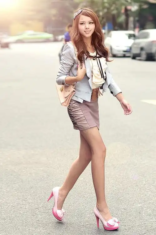 品点pandell高跟鞋细跟防水台女士单鞋甜美蝴蝶结圆头拼色女鞋