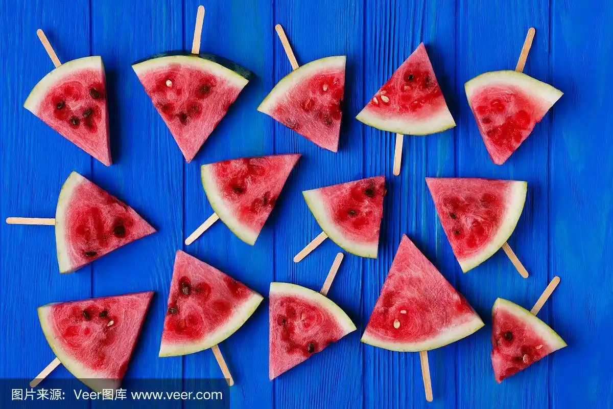 乡村风格,蓝色,西瓜,木制,切片食物
