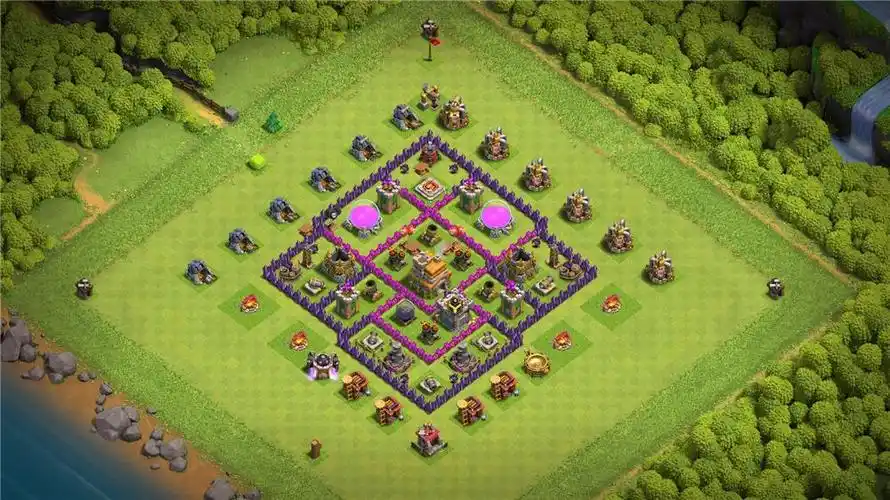 7本方块阵美观好用强迫症安利,部落冲突阵型分享,7本方块阵美观好用