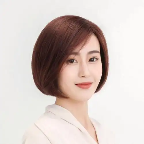 鸽子谷假发女bobo全头套逼真偏分短发圆脸学生网红内扣锁骨发整顶发套