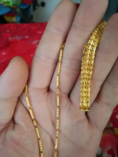 万足黄金手链20克项链八克多几乎全新出售可以换新的那种发票小票都有