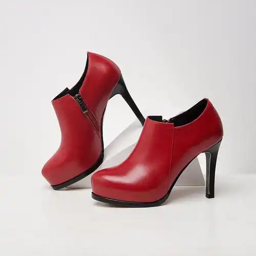 防水台粗跟单鞋_欧美时尚超高跟鞋2018新款女鞋/40码内粗跟真皮