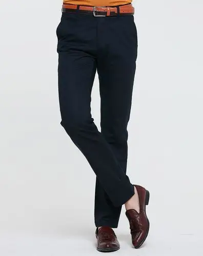 藏蓝色休闲裤子