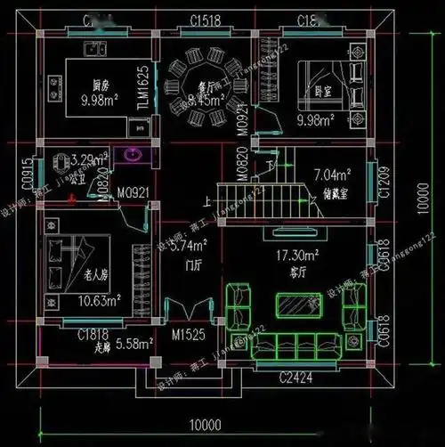 4款方方正正的农村别墅10x10米还带院子实用型和华丽款怎么选