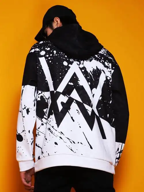 秋季潮牌alan walker艾伦沃克同款卫衣男连帽宽松加绒加厚上衣长袖