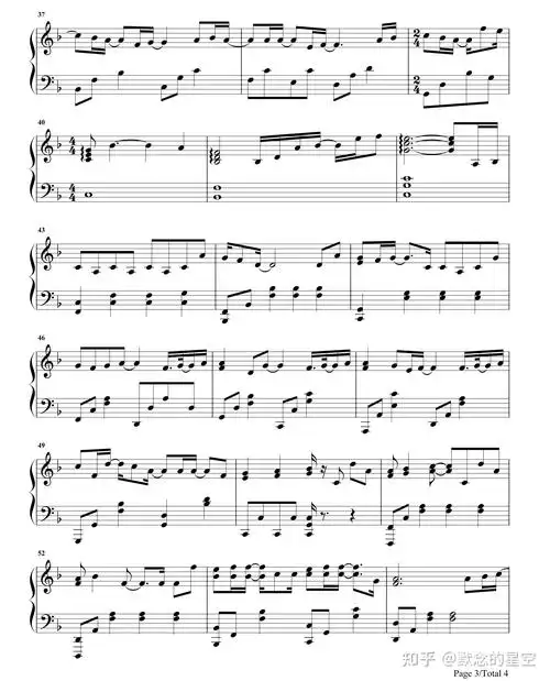 钢琴谱双手简谱双版本谢安琪可乐