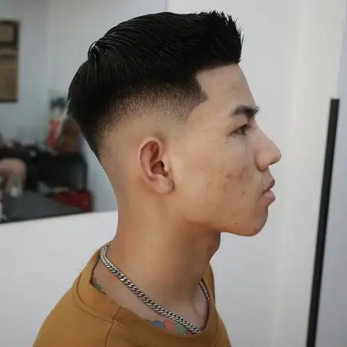 美式渐变复古油头