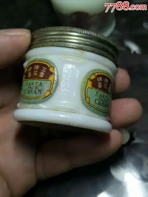 一个民国时期的三塔牌雪花膏瓶_化妆品标_耕梅草堂【7788收藏__收藏