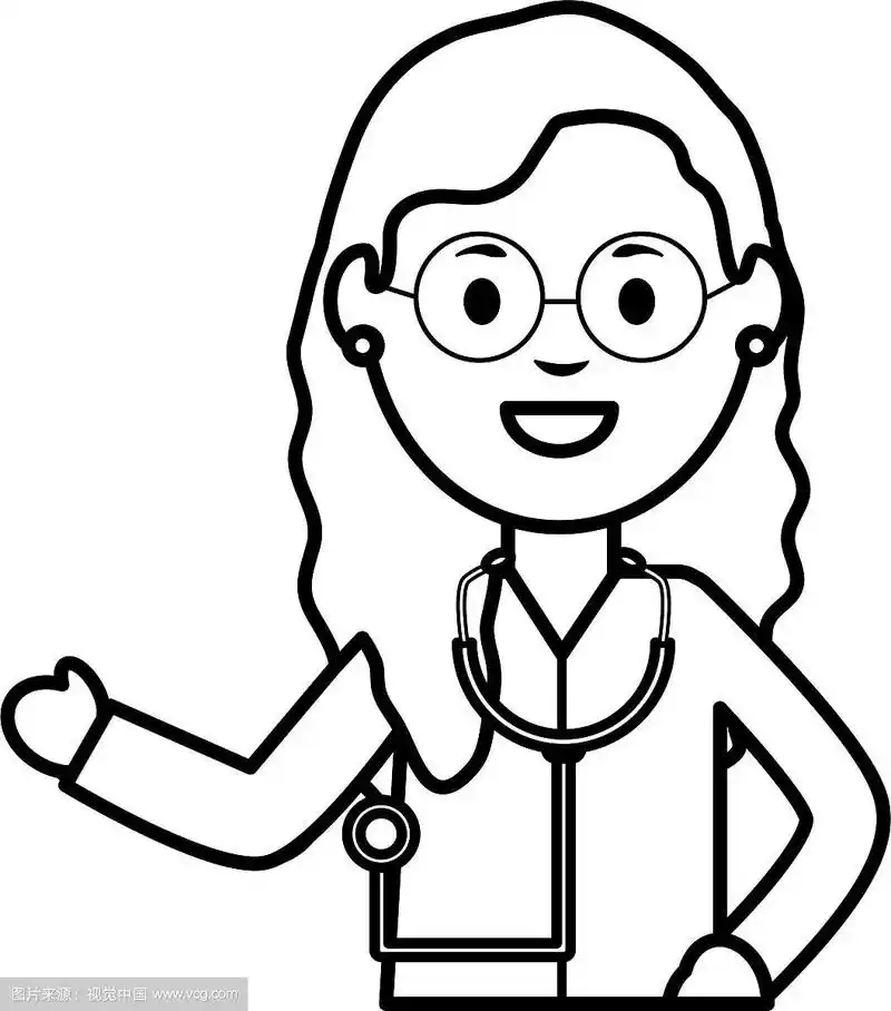 有听诊器的职业女医生