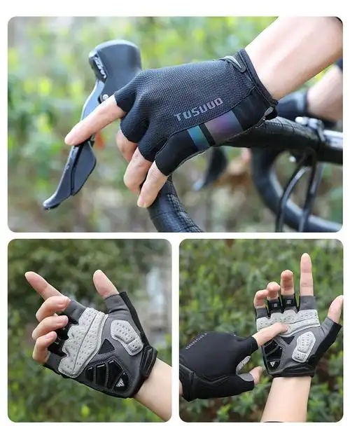 德国进口硅胶短指男女春夏减震透气山地自行车骑行手套半指公路车单车