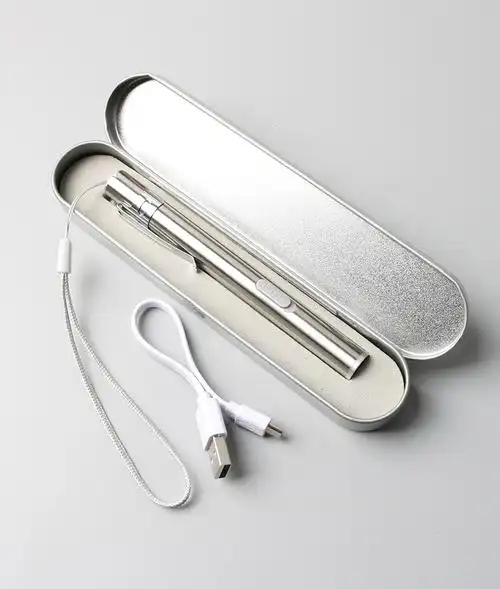 医用眼科耳鼻喉口腔瞳孔笔医生护士可充电双灯手电筒晨检查白光单光源