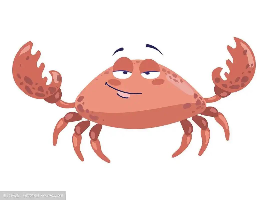 卡通海蟹可爱的蟹