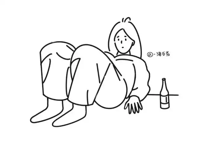 原创插画累了简笔画