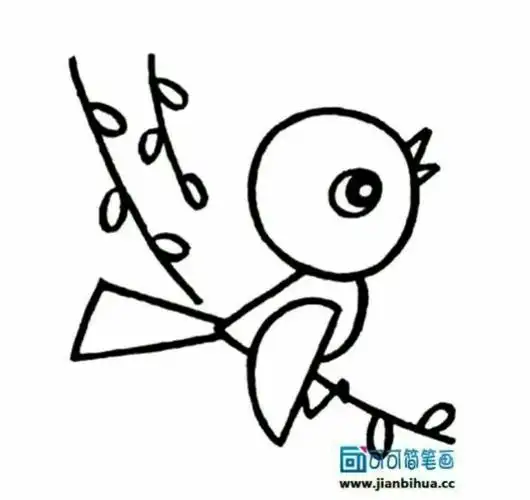 课后作业;画简笔画小鸟,并涂上颜色