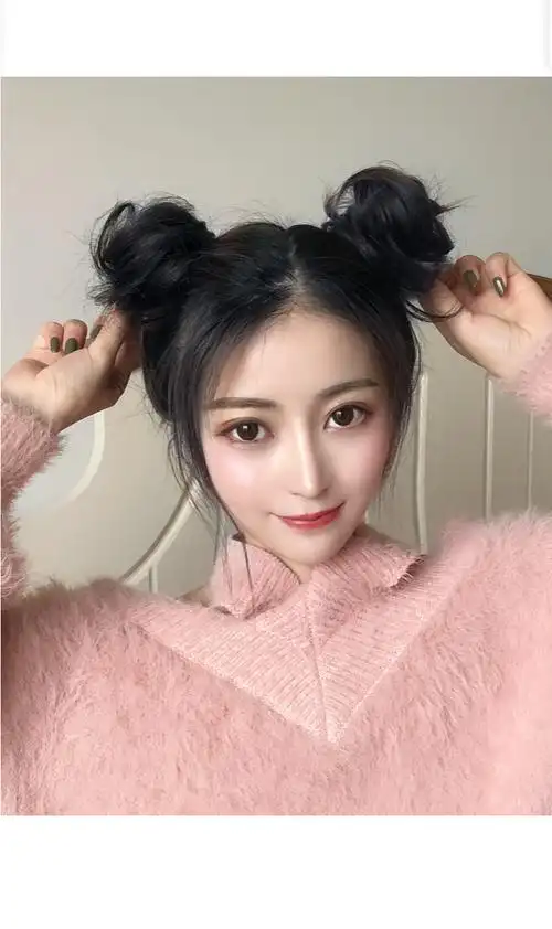 双丸子头假发圈 假发女花苞头 盘发器减龄蓬松自然皮筋抓夹假发包 你