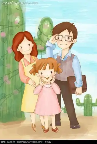 幸福的三代人简笔画 一家人简笔画幸福的一家人