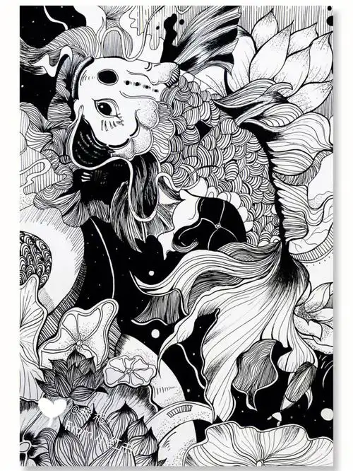 【临摹】黑白装饰画