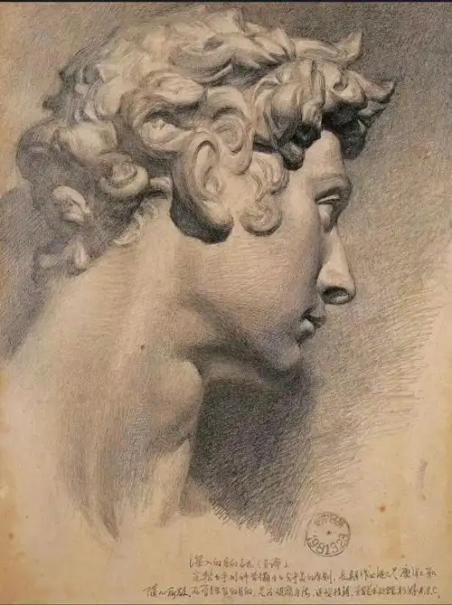 国美附中老院长吕洪仁早期的石膏作品